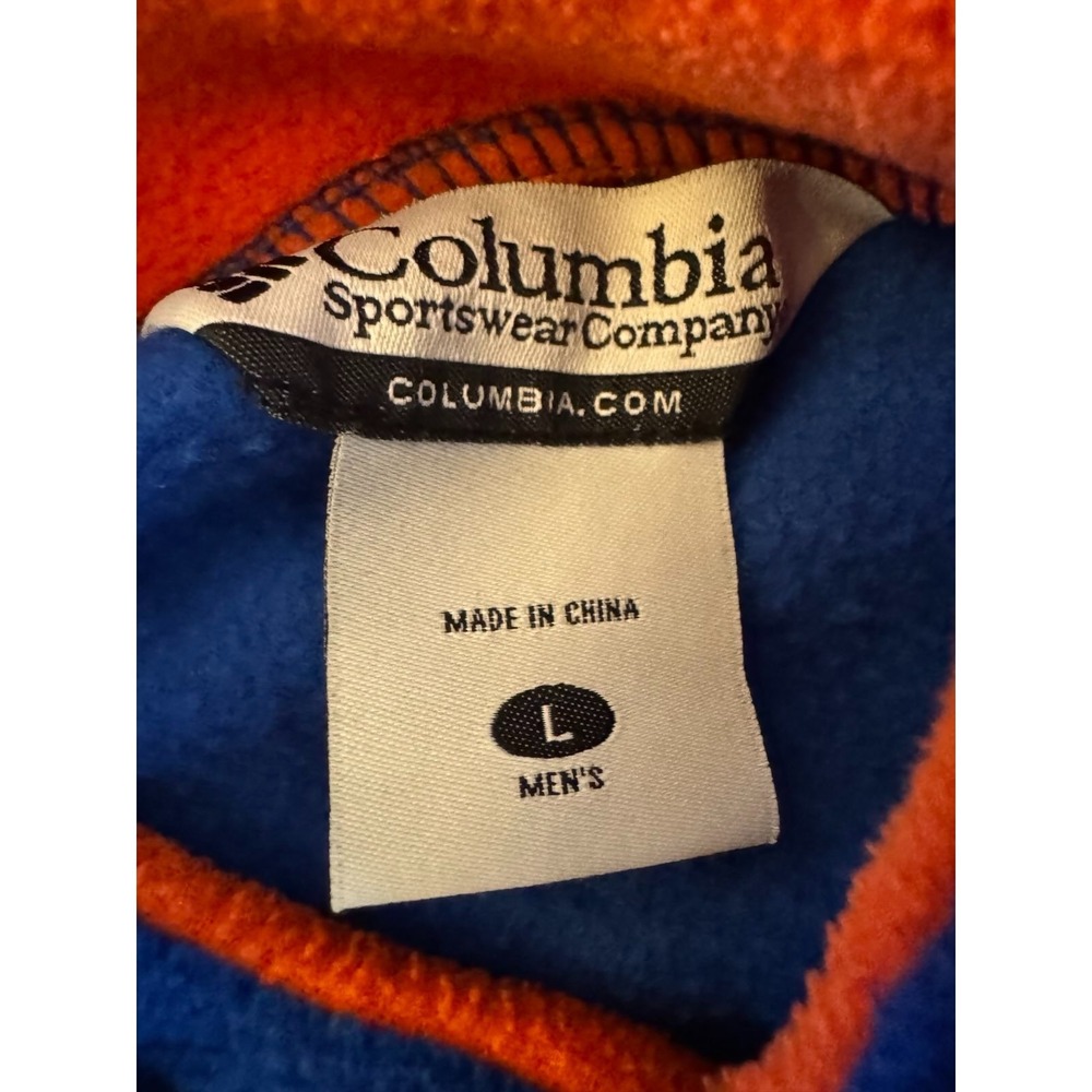 Columbia Florida Gators Fleece Hoodie Blue Orange Men's L NCAA Embroidered - Picture 3 of 5